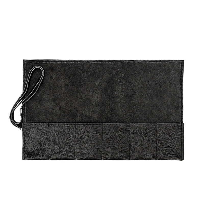 섬네일: WESSLECO 6 Slots Genuine Leather Watch Roll Case Holder Portable Travel 