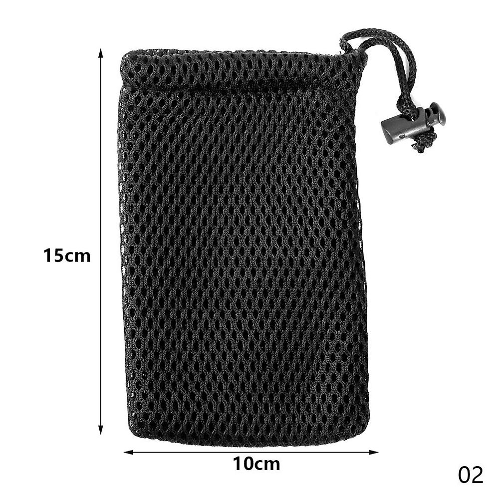 Miniature : 3Pcs/5Pcs Nylon Mesh Drawstring Storage Pouch Bag 9x13cm Multi Purpose Travel