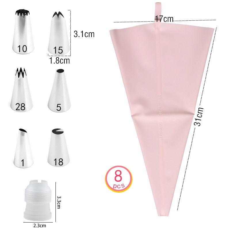 Miniature : Piping Pastry Bag Nozzles Set Confectionery Tips Baking Cake Decoration Tools