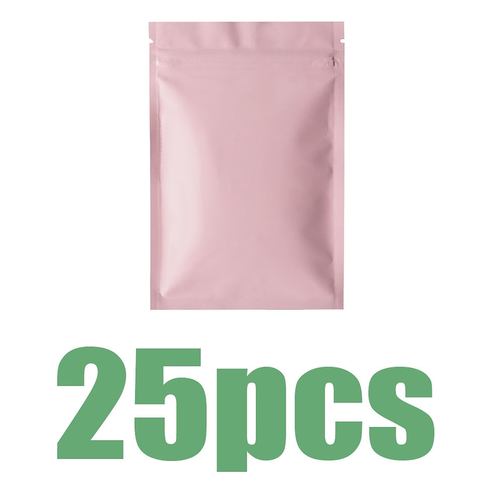 Miniature : 25pcs Matte Pink Black White Flat Gift Cosmetics Jewelry Pouches Smell Proof