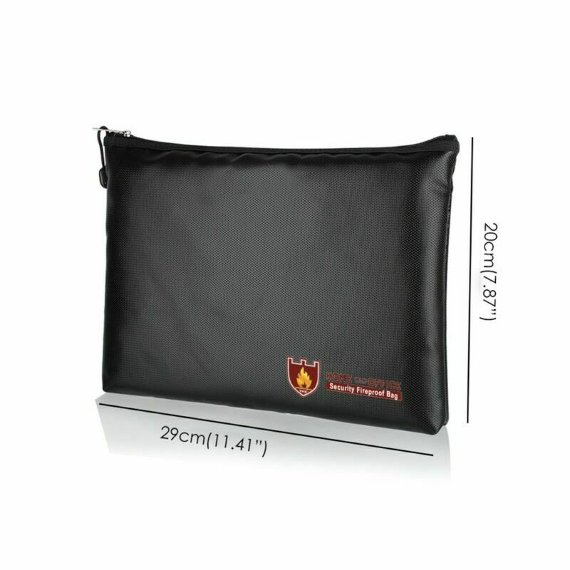 Miniatura: Fireproof Document Bag Waterproof Money Bags Fire Safe Storage Pouch
