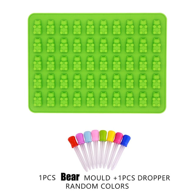 섬네일: Gummy Bear Mold Silicone Chocolate Mold Bear/Heart Donuts Party Baking Mold
