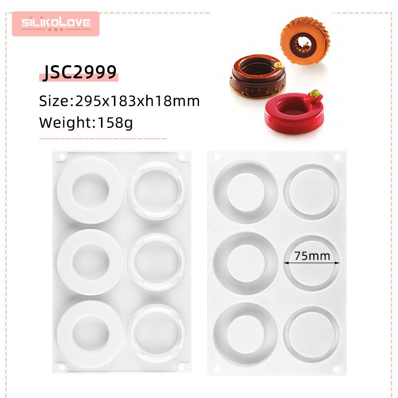 섬네일: 29 Hot Silicone Pastry Mold Baking Mousse Cake Mold  Pan Desserts Tools