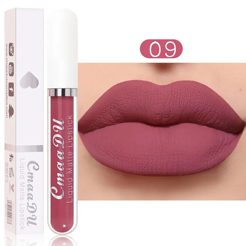 Thumbnail: Velvet Matte Lip Gloss, Liquid Lipstick Lip Makeup Women Beauty Red Nonstick 