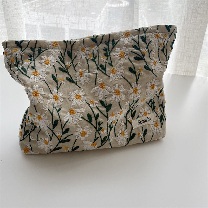 섬네일: Cosmetic Bag Clutch Makeup Organizer Pouch Women Cute Toiletry Beauty Case