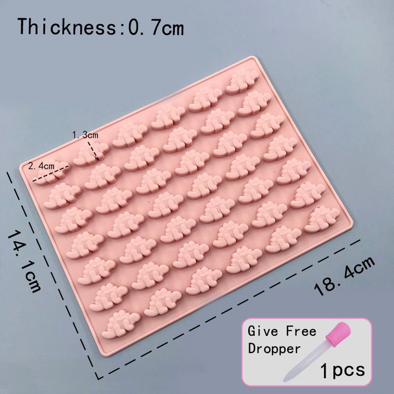 Miniatura: Kinds Sugar craft Silicone Mold Dropper Grids Gummy Mould Cake Baking Resin Art