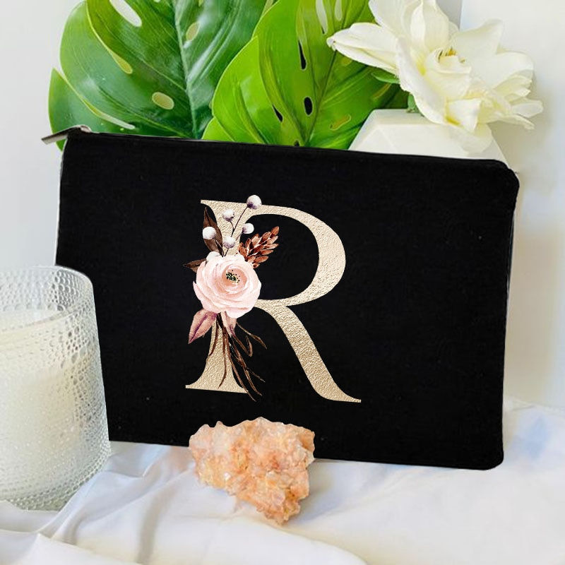 サムネイル： Cosmetic Bag Bridesmaid MakeUp Case Toiletries Travel Organizer Wash Pouch Case