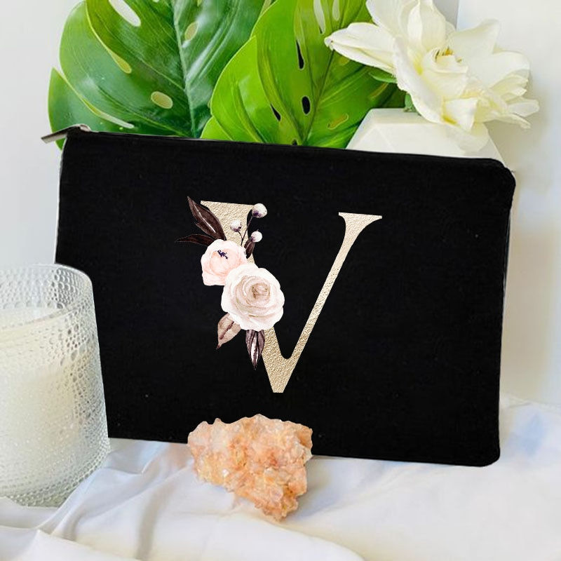 サムネイル： Cosmetic Bag Bridesmaid MakeUp Case Toiletries Travel Organizer Wash Pouch Case