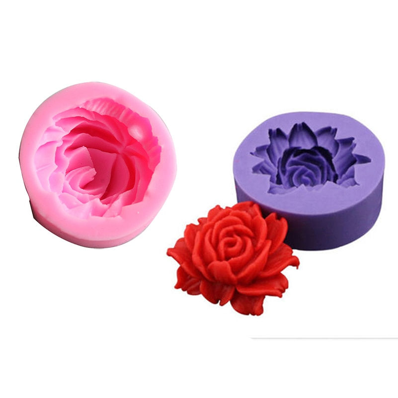섬네일: 3D Flower Silicone Molds Fondant Craft Cake Candy Chocolate Sugarcraft Ice