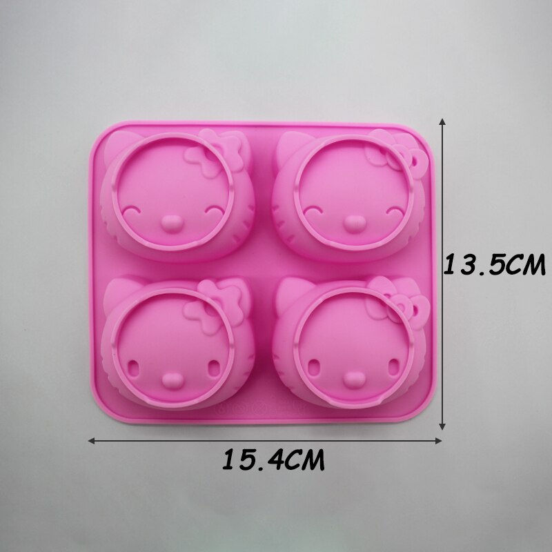 Miniatura: Cartoon Silicone Mold Character Mouse Cat Dog DIY Cake Baking Soap Tray 3D Mold