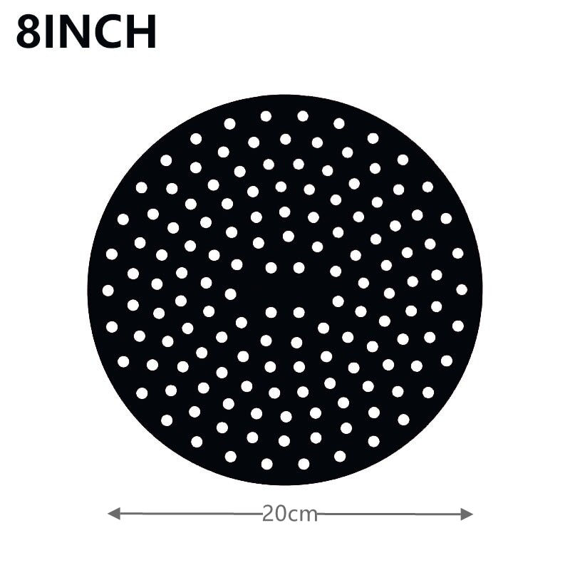 Miniature : Reusable Air Fryer Silicone Accessories Liners 7.5/8.5/8/9 Inch Square Round