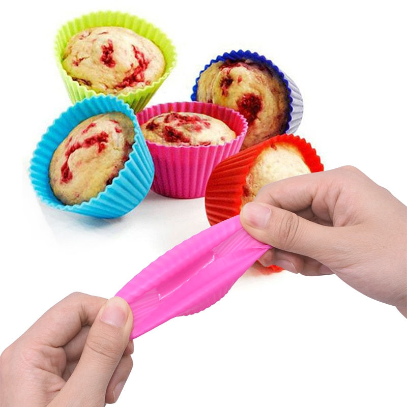Miniature : 12pcs Silicone Cake Mold Muffin Cupcake Baking Molds Tools