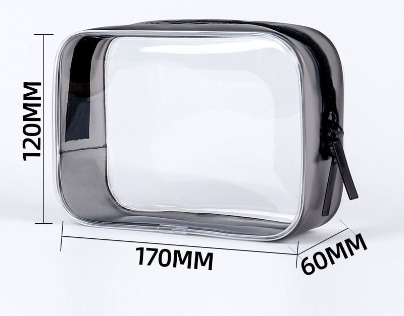 섬네일: 1pc PVC Women Zipper Clear Makeup Bags Transparent Cosmetic Bag