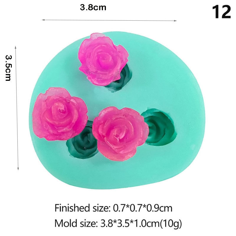 Miniature : Flowers Series Silicone Mold Fondant Cake Baking Chocolate Sugar Cake Tool 