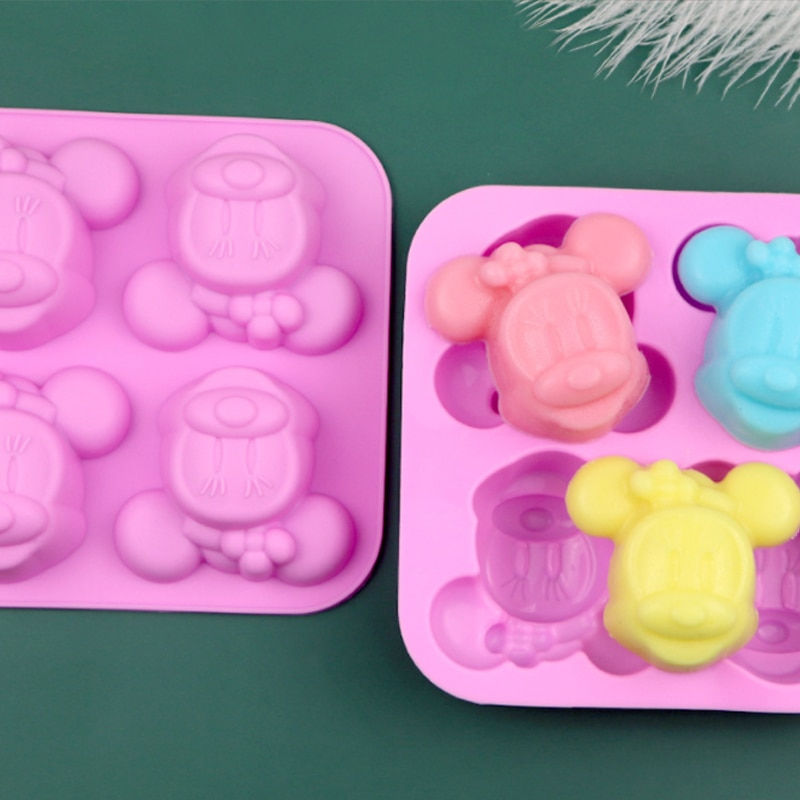 Miniatura: Cartoon Silicone Mold Character Mouse Cat Dog DIY Cake Baking Soap Tray 3D Mold