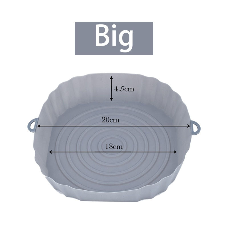섬네일: Air Fryers Oven Baking Tray Fried Basket Mat  Silicone Pot Round Accessories