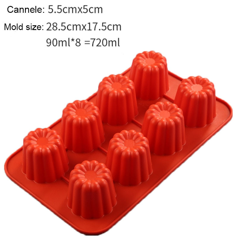 Thumbnail: Silicone Mold Pastry 3D Cake Design Muffin Heart Bubble Square Baking Mold