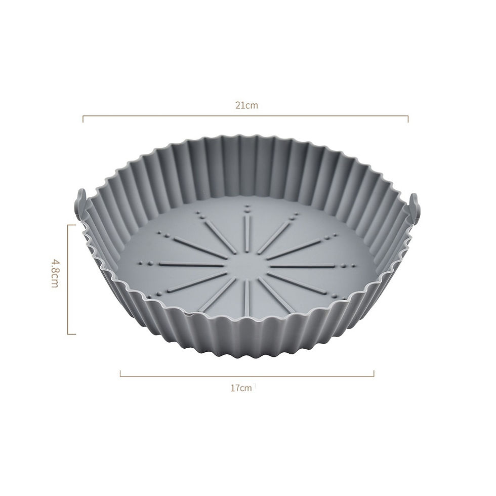 섬네일: Round Air Fryers Oven Baking Tray Basket Silicone Pot Grill Pan Accessories