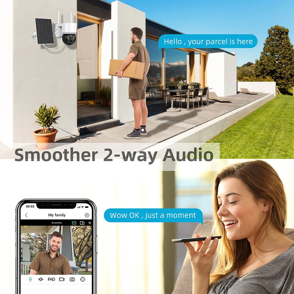 Miniatura: security camera wifi wall mounted surveilling night vision camera 