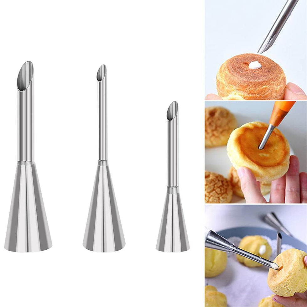 Miniature : Puff Cake Icing Piping Tip Silicone Pastry Bag Cream Cupcake Butter Tube Nozzle