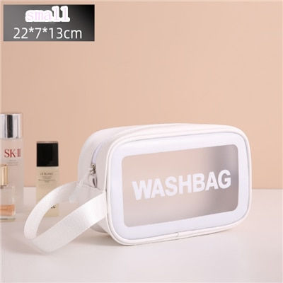 섬네일: Portable Travel Wash Bag Transparent Waterproof Makeup Storage Pouch Organizer 