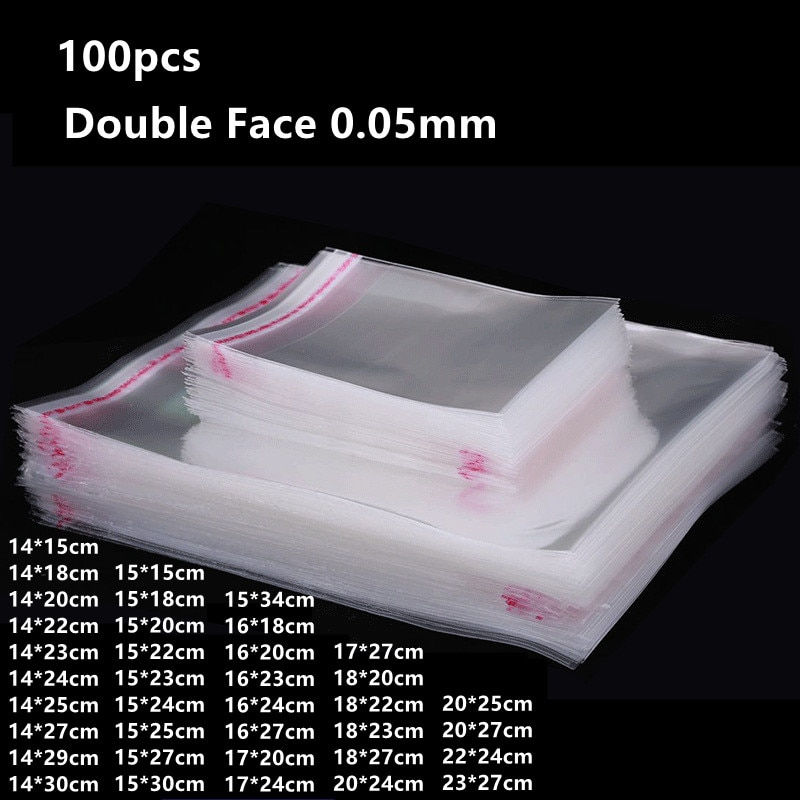섬네일: 100pcs Transparent Plastic Bags For Gift Packaging Pouch Candy Cellophane