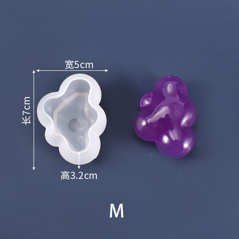 섬네일: S/M/L 3D Cloud Shape Chocolate Silicone Mold Mousse Fondant Ice Cube Soap Candle