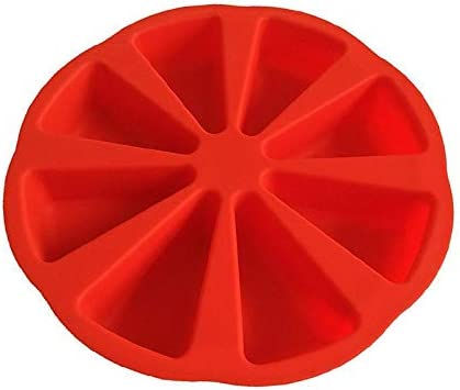 Miniature : Silicone Cake Mold 8 Grids Pizza Plate Bakeware Bread Baking Pastry Cake Molds