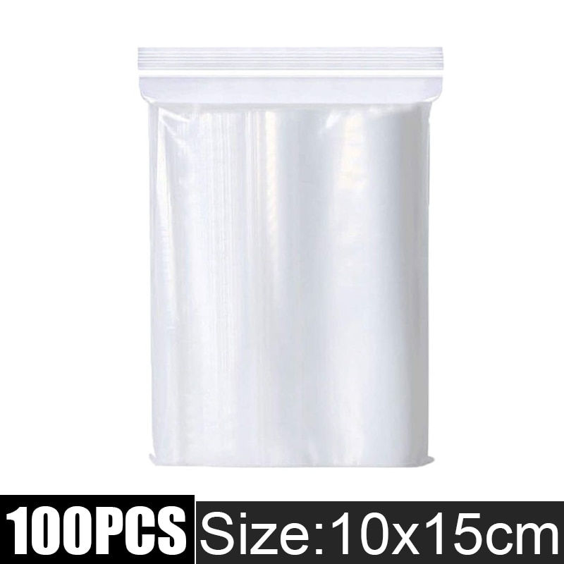 Miniatura: Thicken Zipper Sealed Bags Clear Plastic Storage Bag for Small Jewelry Packing
