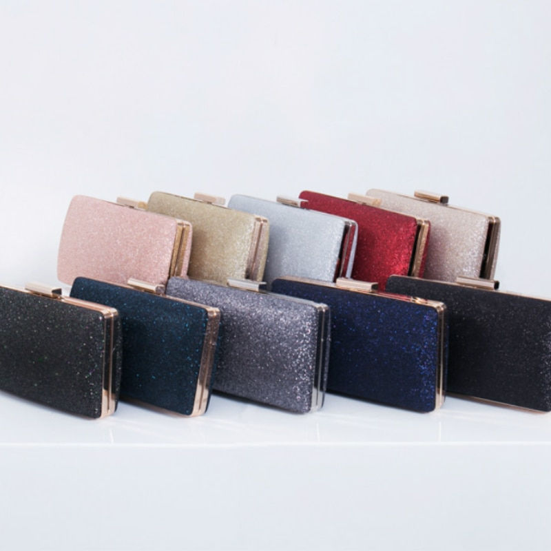 Миниатюра: Clutch Bag Sequin Clutch Crystal Wedding Purse Party Banquet Black/Gold Silver