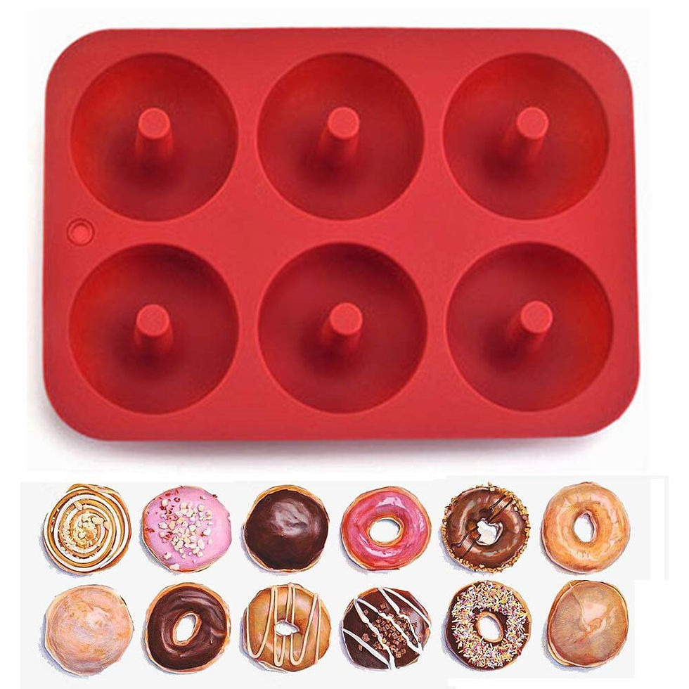 6 Holes Silicone Donut Mold Bagel Pan Baking Cupcake Mould Pan Baking Tool