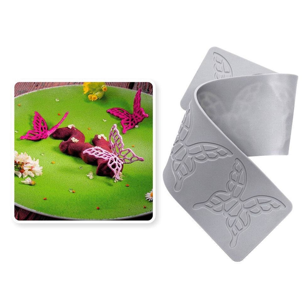 Miniature : Silicone Leaf Shape Fondant Molds Cake Pastry Decor Baking Sugar Lace Veil Mat