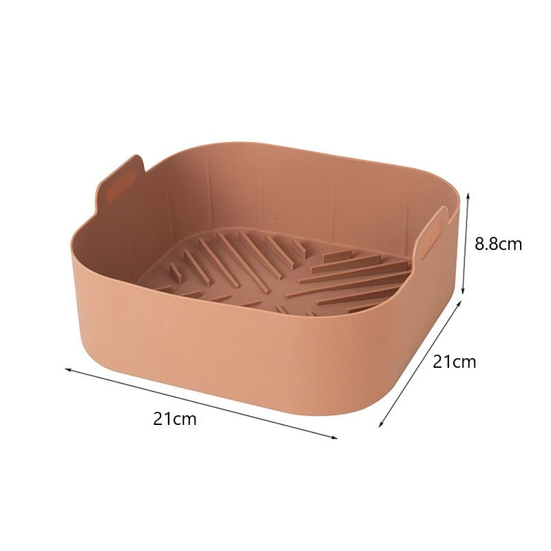 섬네일: Air fryer Silicone Basket Square Silicone Tray Accessories