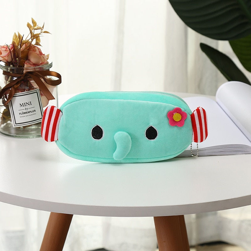 Miniature : Cartoon Women Coin Purse Stationery Pencil Case Usb Cable Storage Bag Key Wallet