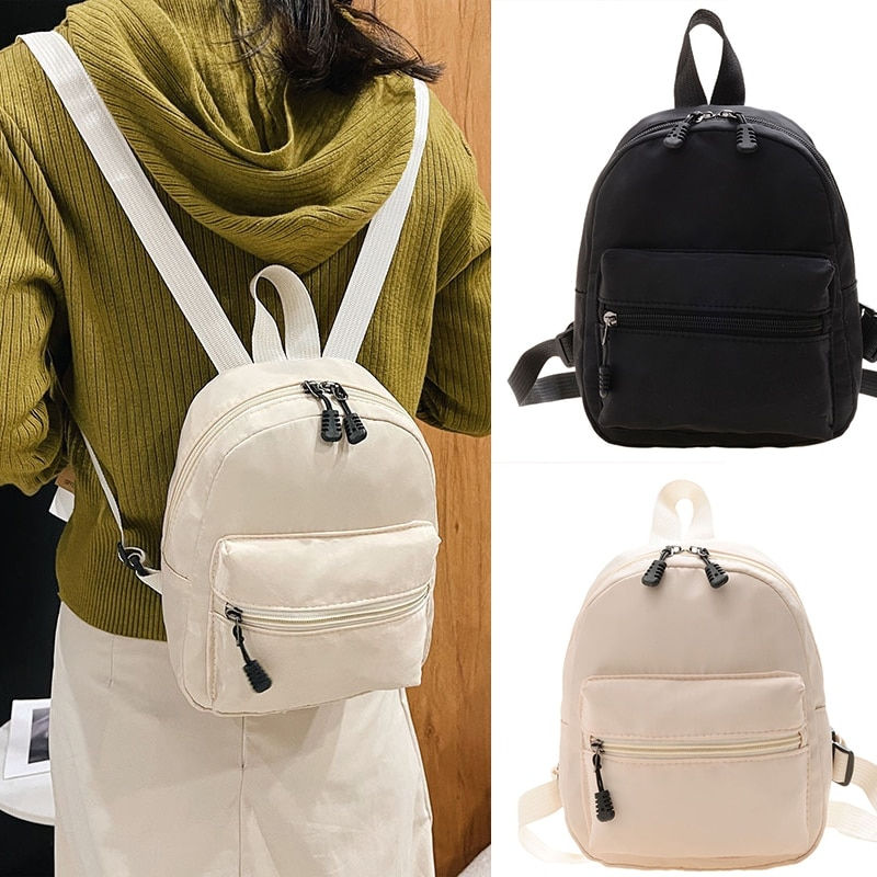 섬네일: Mini Women Backpacks Trend School Bags White Rucksack Teen Girls Casual Backpack