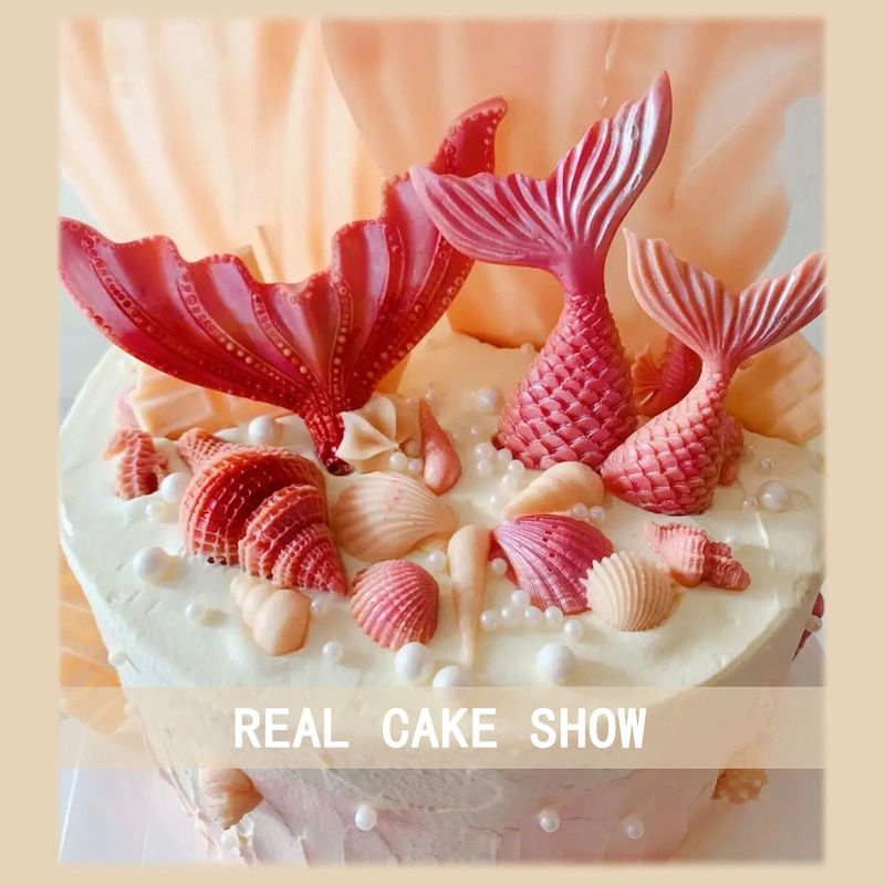 Thumbnail: Mermaid Fish Tail Silicone Mold Fondant Baking Cake Tools Resin Clay Art Moulds