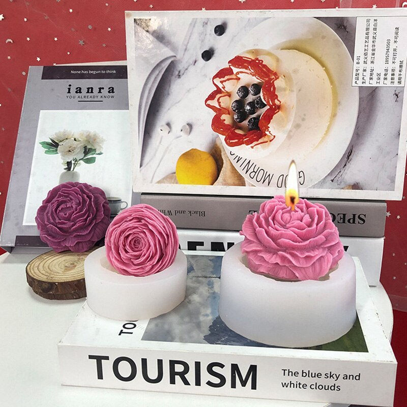 Миниатюра: 3D Flower Silicone Mold  Pastry Sugarcraft Baking Tools Aroma Candle Soap Mould 