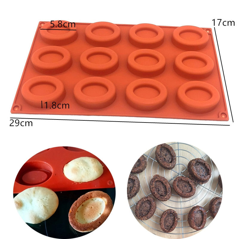 섬네일: Round Bakery Molds Silicone Baking Pastry Cake Form Mold Donuts Silicone Soap