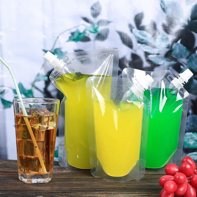 Miniature : Drink Pouches 15Pcs Big Capacity Drink Pouches For Adults Juice Pouch
