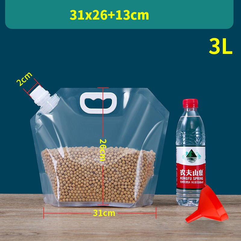 섬네일: 10pcs Rice Grain Storage Nozzle Bags Large Transparent Portable Juice Beverage