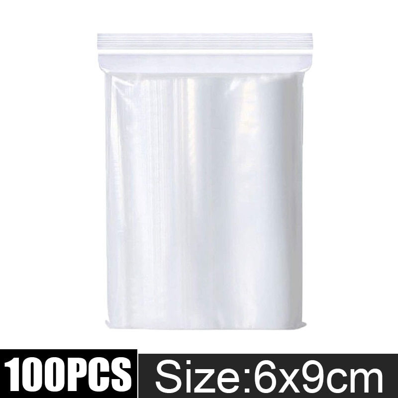 Miniatura: Thicken Zipper Sealed Bags Clear Plastic Storage Bag for Small Jewelry Packing