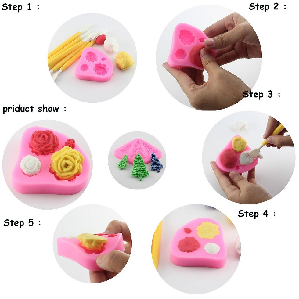 Miniature : DIY  Scroll Relief Silicone Mold Chocolate Candy  Cake  Tools Baking Tools Clay
