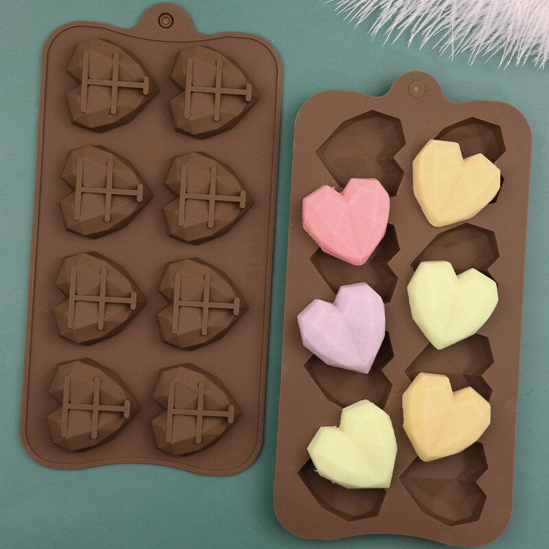 섬네일: 8/15 Cell Heart Shaped Silicone Cake Mold Candy Gummy Jelly Cupcake Supplies