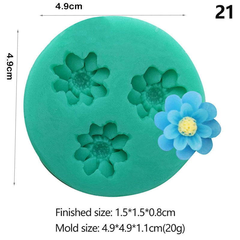 섬네일: Flowers Series Silicone Mold Fondant Cake Baking Chocolate Sugar Cake Tool 