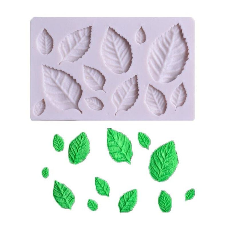 Miniatura: Tree Maple Leaf Mold Silicone Fondant Cake Tools Baking Sugar craft Resin Clay