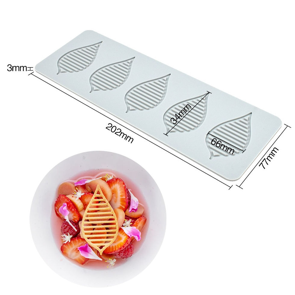 Miniature : Leaves Geometric flower Silicone Cake Lace Mold Cake Tool Border Lace Mold Tool