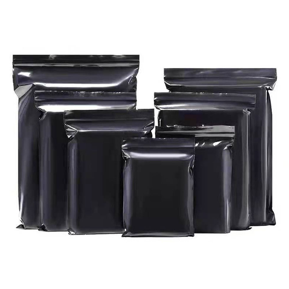 섬네일: 100Pcs Black PE Plastic Lock Bag Resealable Reusable Storage Packaging Pouches
