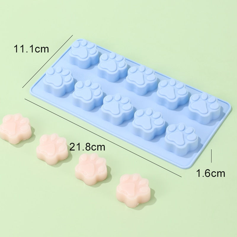 Miniatura: Silicone Dog Cat Paw Pet Print Baking Mold Treats Candy Cookie Jelly Ice Cube