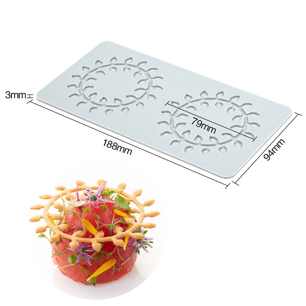 Miniatura: Leaves Geometric flower Silicone Cake Lace Mold Cake Tool Border Lace Mold Tool