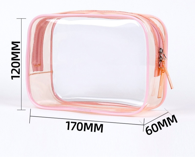 섬네일: 1pc PVC Women Zipper Clear Makeup Bags Transparent Cosmetic Bag